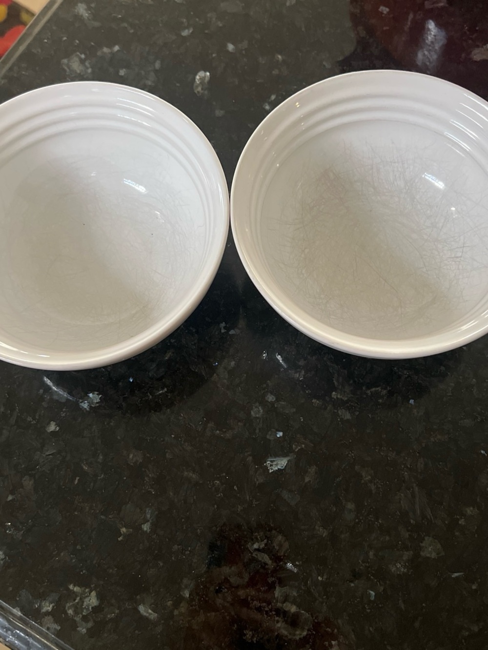 Le Creuset White Stoneware Soup/Cereal Bowls 6.3in Set of 2
